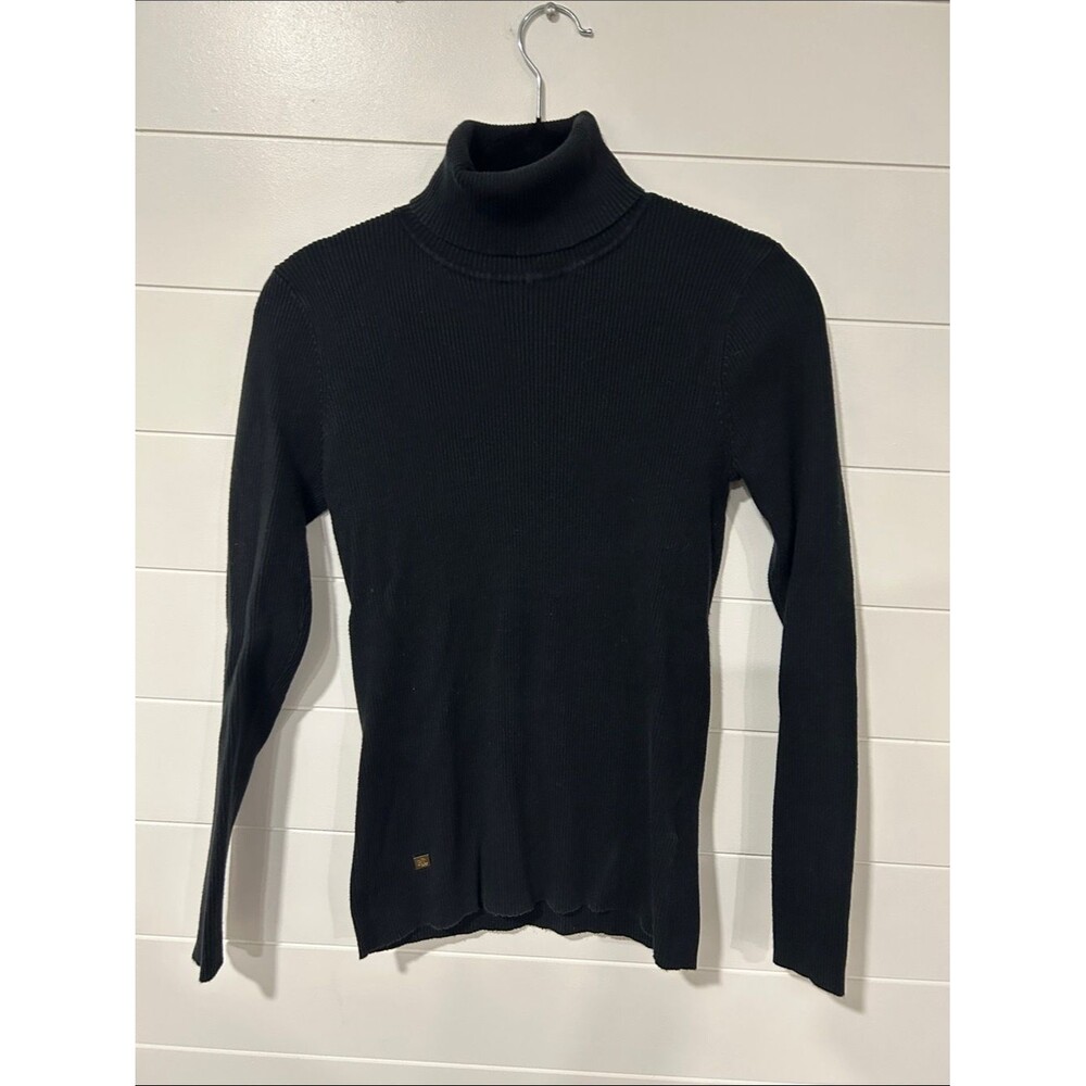Ralph Lauren Black Ribbed Turtleneck Sweater